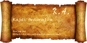 Kajdi Antonella névjegykártya